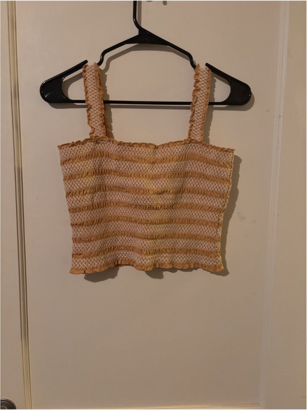 Aeropostale Medium Smocked Crop Top with Straps